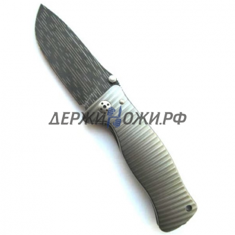 Нож SR-1 StarFire Damascus Titanium Lion Steel складной L/SR1DS G